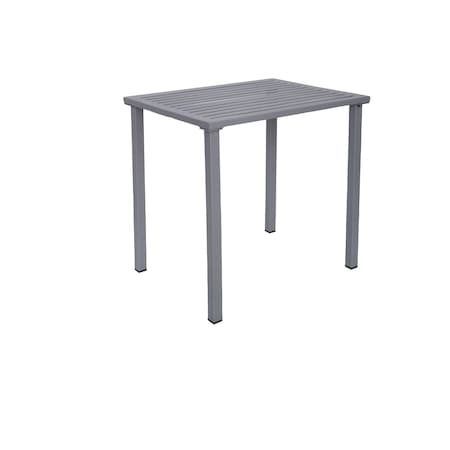 Bfm Seating Daytona 24x32 Dining Height Table - E-Coated - Powder Coated Steel - Soft Gray SUD2432SG