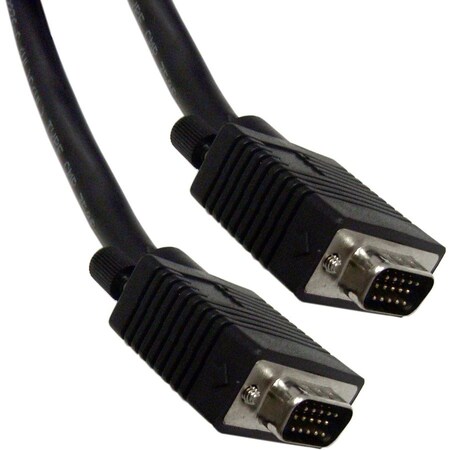 Cable Wholesale Plenum SVGA Cable, Black, HD15 Male, Coaxial Construction, Shielded, 50 foot 11H1-20150
