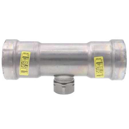 Viega MegaPressG tee P1 1.5 P2 1.5 FPT 0.75 carbon steel zinc-nickel coating 25441