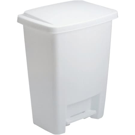 Rubbermaid Wstbskt Stepon 8.25G Wht 2841WHT