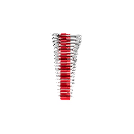 Tekton Stubby Combination Wrench Set with Modular Organizers, 19-Piece (6 - 24 mm) WCB95404