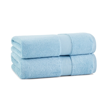 Arkwright Home Egyptian Cotton Bath Towel 30x54 Blue - Pack of 2, 2PK P-EGYP-3054-BLU