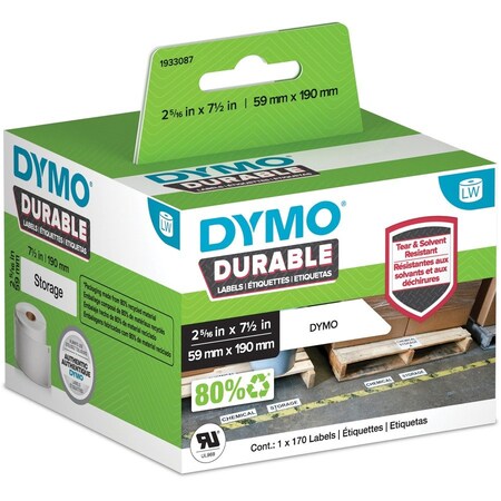 Dymo ID Label, White DYM1933087