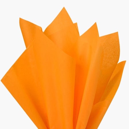 Nashville Wraps Tangerine Orange Color Tissue Paper, 20x30, 24 Soft Fold Sheets, 24PK CTQTA
