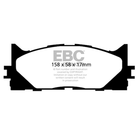 Ebc Yellowstuff Front Brake Pads for 13 Plus Lexus ES300h 2.5 Hybrid DP41790R