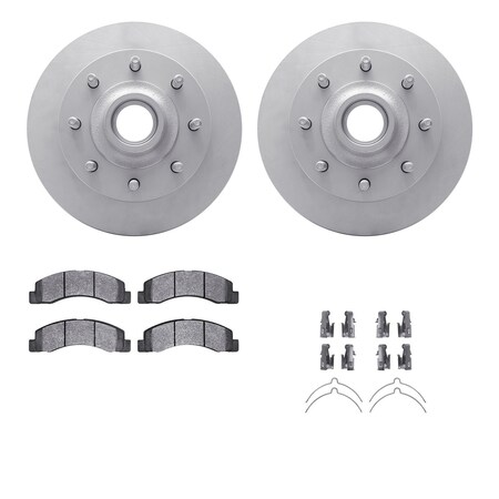 Dynamic Friction Co DFC GEOSPEC Coated Rotor- Heavy Duty Brake Pad includes Hardware 4412-54025