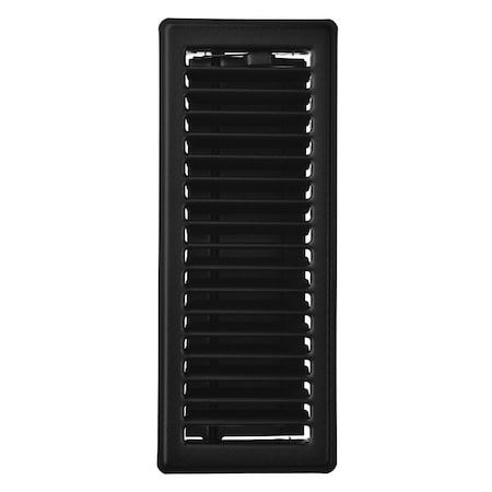 Imperial Floor Register, 5-1/4 in L, 12 in W, Steel, Matte Black, Powder-Coated RG0254