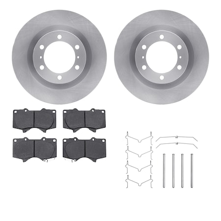 Dynamic Friction Co DFC Brake Rotor with 5000 Brake Pads and Hardware Kit 6512-76692