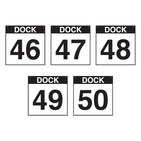 5S Supplies Loading Dock 46-50 Sign - ALM - 24in x 24in DOCK46-50-ALM-2424