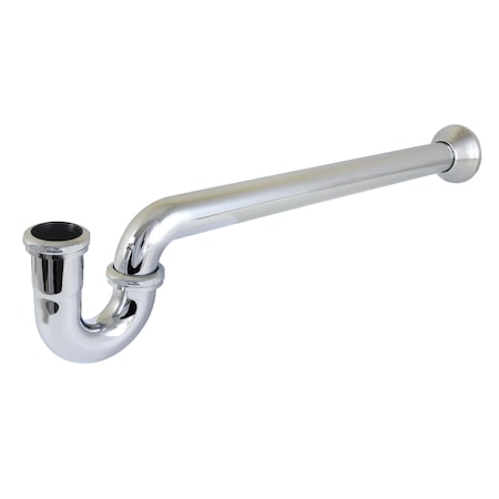 Kingston Brass 1-1/4, or 1-1/2 x 1-1/2 in. P-Trap with Bell Flange, 24 in. Length, 18 Gauge, Polished Chrome CC7241