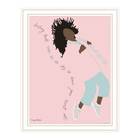 Dance Your Heart Out White Framed Print Wall Art