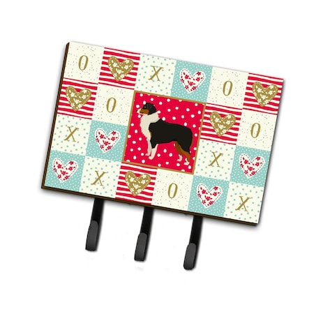 Carolines Treasures 6 x 2 x 9 in. Australian Shepherd Love Leash or Key Holder CK5906TH68