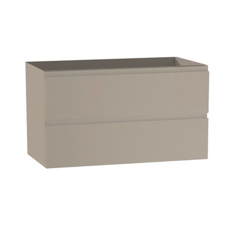 Homeroots 32" Light Brown Wood Freestanding Bathroom Vanity With White Sink And Two Drawers 627472