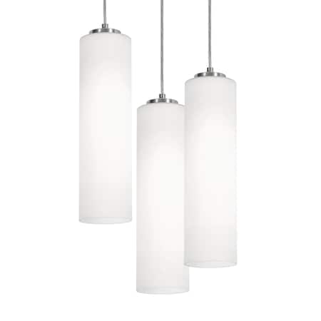 Afx Leo 3-Light Round Pendant, 120V, 60W, Satin Nickel LEOP0412MBSNRND3