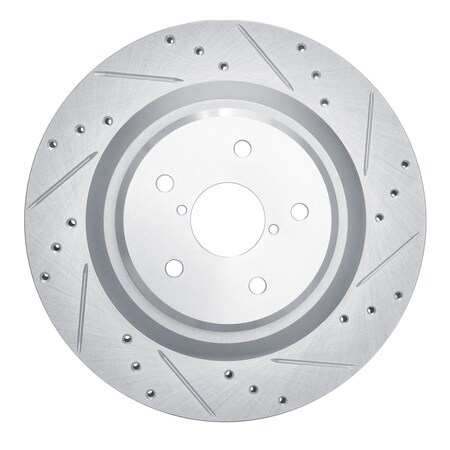 Dynamic Friction Co DFC Brake Rotor - Drilled and Slotted - Silver 631-13044R