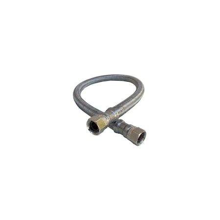 Larsen Supply Co. Faucet Connector, Stainless Steel, 3/8 Compression x 3/8 Compression x 20-In. 10-0976