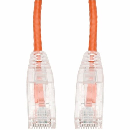 Add-On 6IN ORANGE CAT 6A SLIM PVC ETHERNET CABLE SNAGLESS CLEAR-CLAW RJ-45 M/M ADD-0-5FSLCAT6A-OE