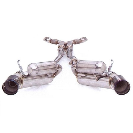 Superjock Dual Hi-Power Catback Exhaust with Titanium Tip for 2003-2006 350z SU3857116