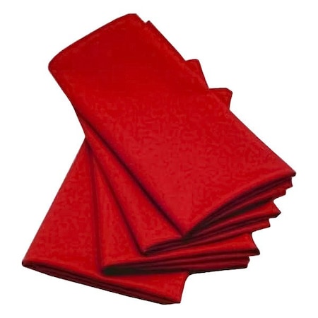 R&R Textile Napkin, Square, Color Red, PK12 AT-Signature-20x20-1598-Red