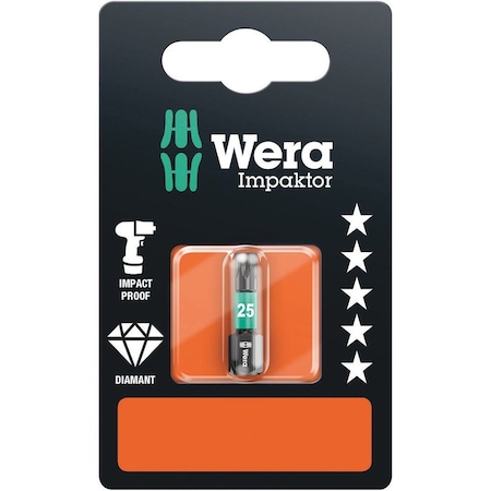 Wera 867/1 IMP DC SB Impaktor bits, TX 25 x 25 mm 5073925001