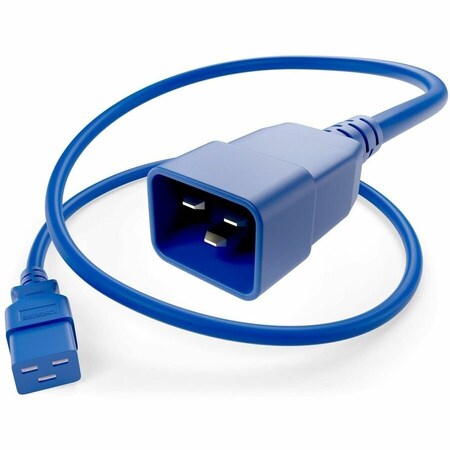 Unc Group 6Ft Blue C19-C20 Pdu Power Cord, Sjt, 20Amp, 250V PWCD-C19C20-20A-06F-BLU