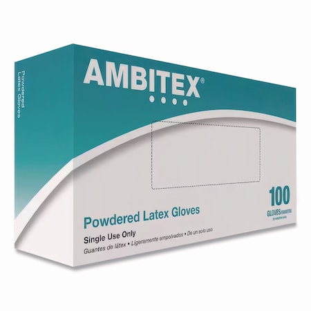 Ambitex L5101 Series Powdered Latex Gloves, 4 mil, X-Large, Cream, 100PK LXL5101
