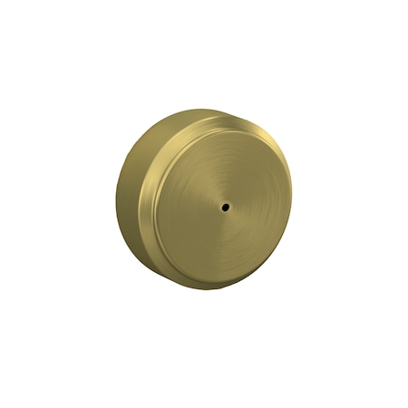 Schlage Residential Bowery Knob Privacy Lock with 16080 Latch and 10027 Strike Satin Brass Finish F40BWE608
