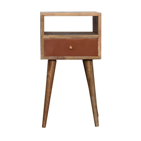 Homeroots 22" Brown Solid Wood One Drawer Nightstand 651885