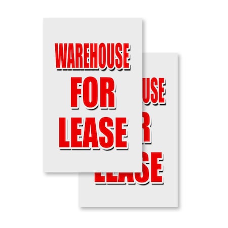 Signmission Warehouse For Lease, Vinyl Decals Only 24 Inch x 36 Inch, Vinyl Decal, 2PK DSB-2436-2PACK-Warehouse For Lease
