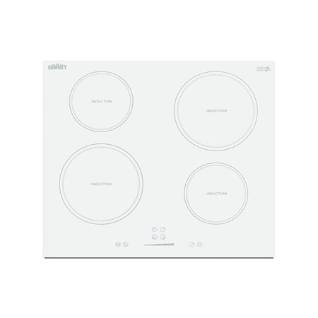 Summit 24in Wide 208-240V 4-Zone Induction Cooktop SINC4B242W
