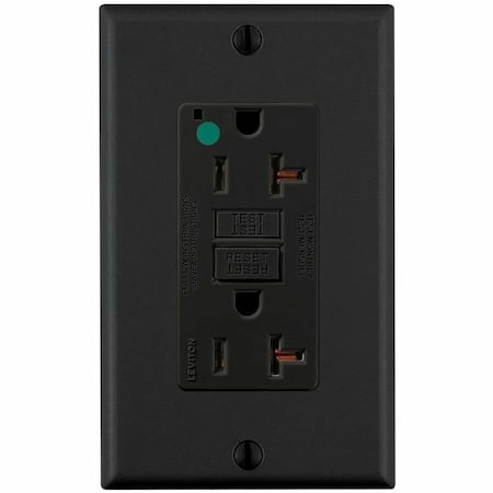 Leviton Self-Test GFCI Receptacle, Hospital Grade, 20 Amp, 125 Volt, 5-20R NEMA GFNT2-HGE