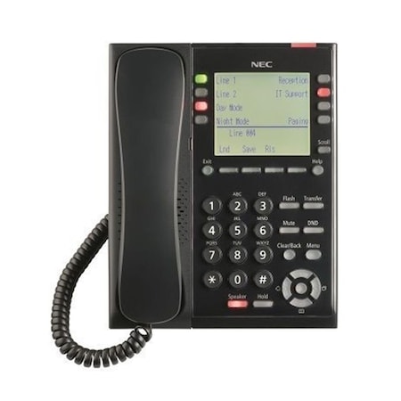 Nec IP Self Labeling Telephone, Black NEC-BE117453