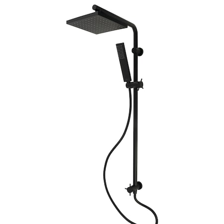 Kingston Brass Wall Mount Rain Drop Shower System with Hand Shower, Matte Black KSG2620D