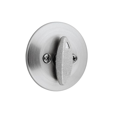 Kwikset UL Rated One Sided Turn Deadbolt with 2-3/8in Round Corner Latch and Dual RCS and 5303 Full Lip 663-26D.UL.DS