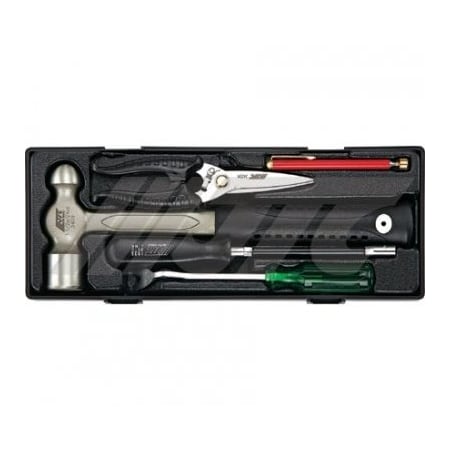 Jtc Auto Tools Combination Tool Set, Ball Pein Hammer, Scissors, Magnetic Bar, Nut Driver, 5pcs K8051