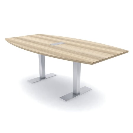 Skutchi Designs 6ft Boat Conference Table With Power | Harmony Series | 6 Person Meeting Room Table HAR-BOT-48X72-T-K525-ESIL