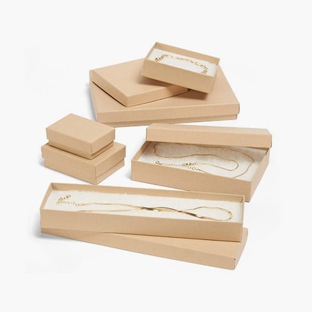 Nashville Wraps Brown Kraft Recycled Jewelry Boxes, 6 Size Assortment, 100PK 72K