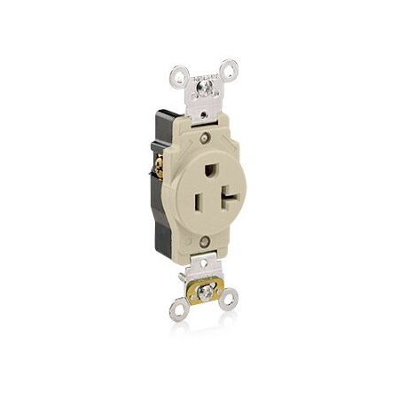 Leviton Industrial Series Heavy Duty Grade Single Receptacle, 20 Amp, 125 Volt 5361-I