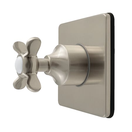 Kingston Brass Single-Handle Six-Way Diverter Valve with Square Trim Kit, Brushed Nickel KS4048BEX