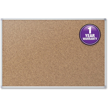 Quartet Bulletin Board, Cork, Aluminum Frame 85360