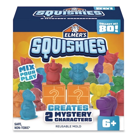 Elmers Squishies Kids' Activity Kit with (2) Mystery Character Molds, Ages 6 and Up, 12PK 2176574