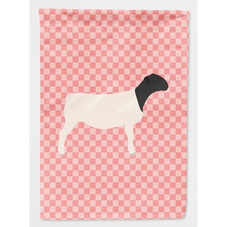 Carolines Treasures Dorper Sheep Pink Check Garden Flag Size BB7978GF