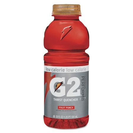 Gatorade G2 Perform 02 Low-Calorie Thirst Quencher, Fruit Punch, 20oz Btl, PK24 052000204056