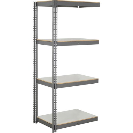 Global Industrial 4 Shelf, Heavy Duty Boltless Shelving Add On, 48"Wx12"Dx84"H, Laminate Deck B3164774