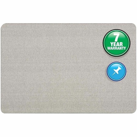 Quartet Fabric Bulletin Board 3 x 4 ft., Gray 7684G