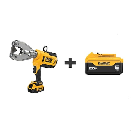 Dewalt Cable Crimper Kit 20V MAX, Pistol Handle DCE350M2/DCB205