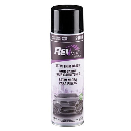 Norton Revive Products Satin Black Trim Paint, 10.9 oz Aerosol Can, 20 to 30 min Curing 66623391013