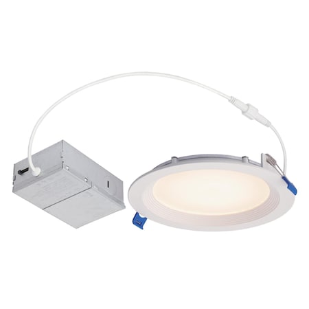Westinghouse 12W 80W Eq. 6 Slim Recessed LED Downlight, Color Temp Selection, Dimmable, Stepped Baffle, White 5227100