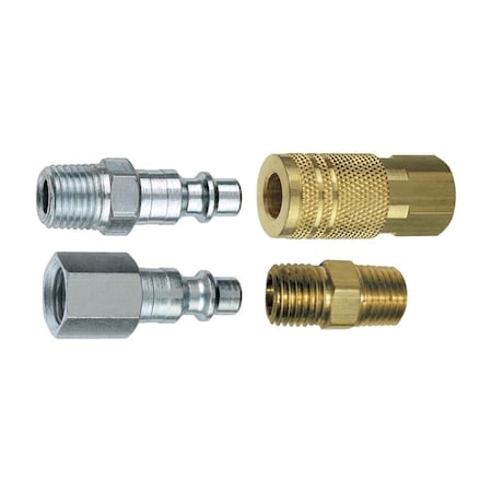 Tru-Flate 0.25 in. IndustrialMilton NPT Quick Connect Coupler Kit T2F-13203
