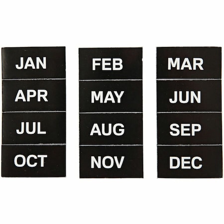 Mastervision Set of "Months of the Year" White Board Calendar Magnets, 12 Magnets, Jan-Dec, 1" x 2" FM1108